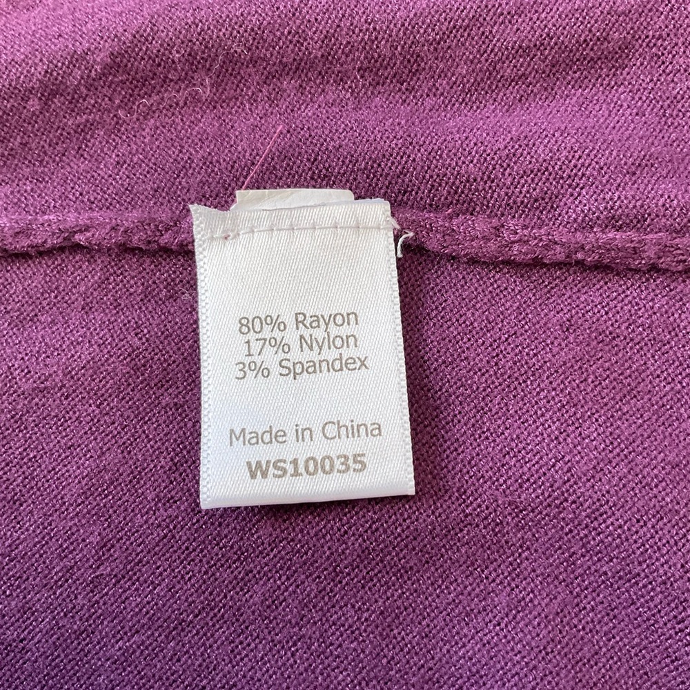 41 Hawthorn Stitch Fix Tamzen Bell Sleeve Boatneck Sweater Size S Dark Purple - Picture 7 of 10